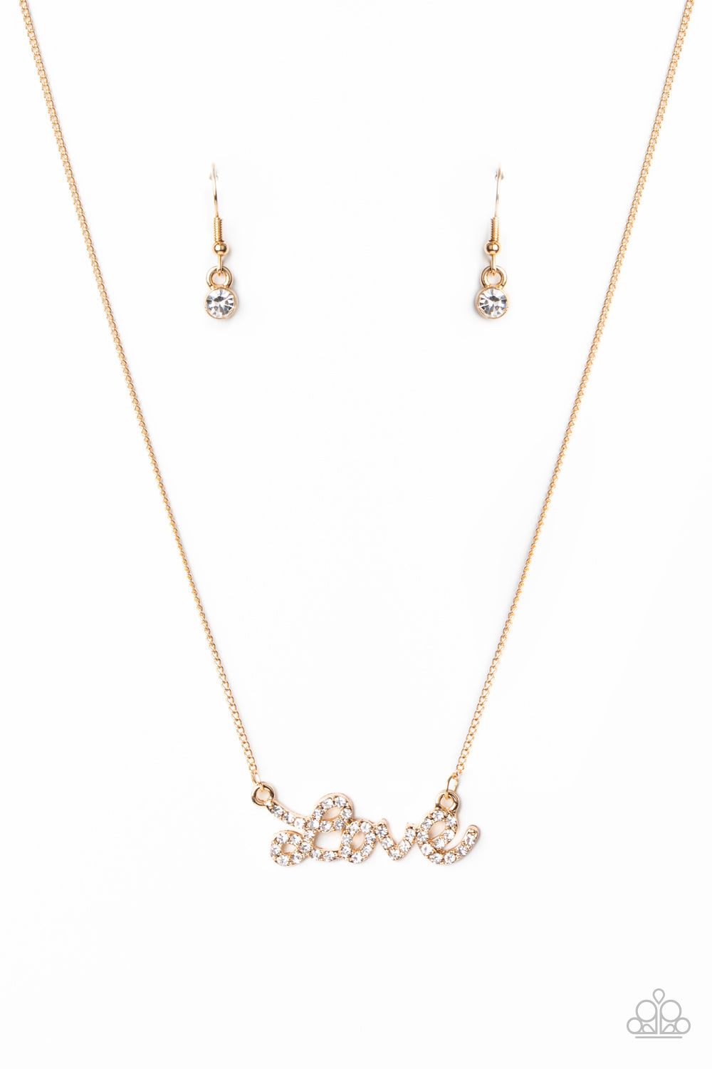 Paparazzi Necklaces - Head Over Heels In Love - Gold