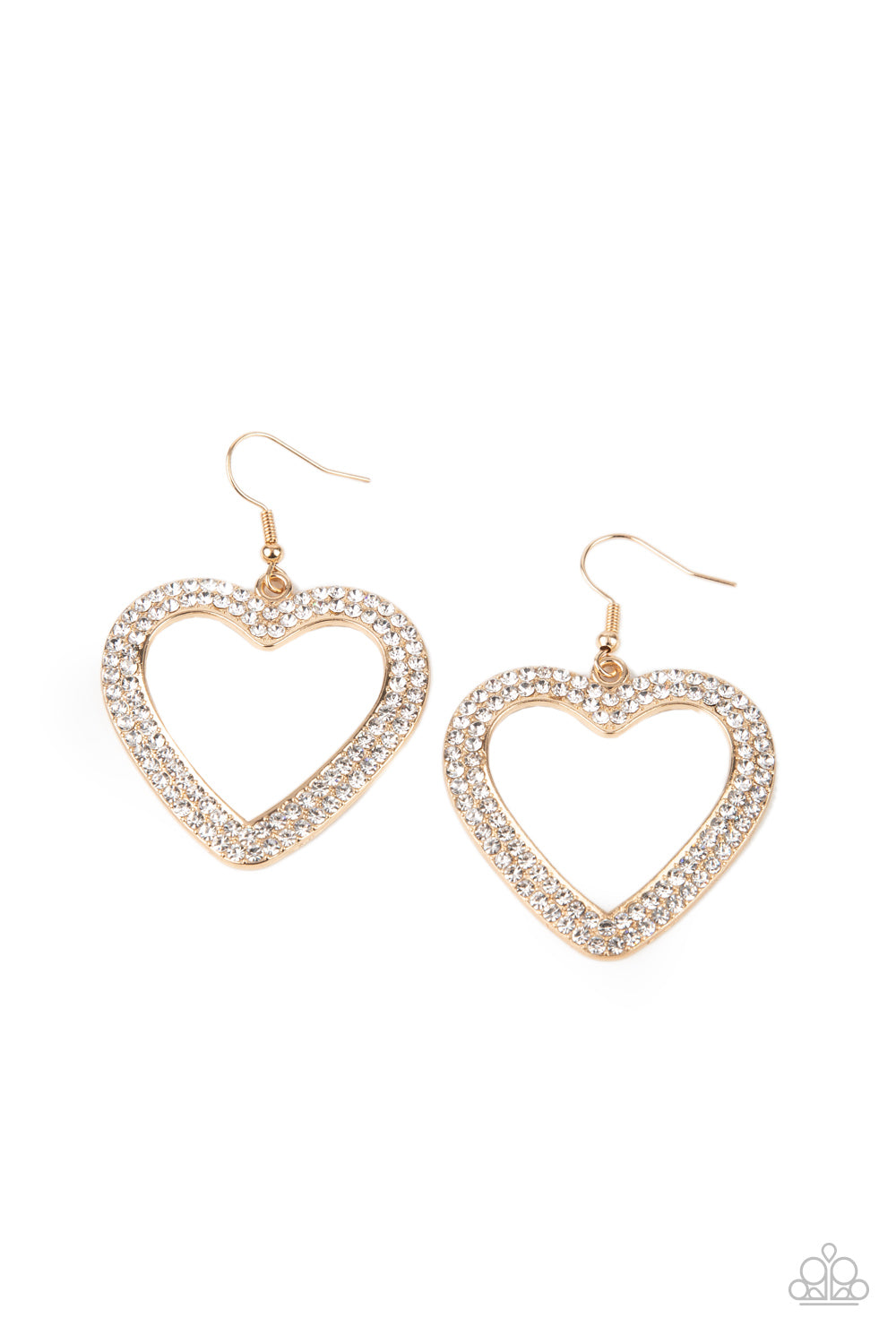 Paparazzi Earrings - GLISTEN To Your Heart - Gold