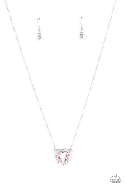 Paparazzi Necklaces - Out of the GLITTERY-ness of Your Heart - Pink