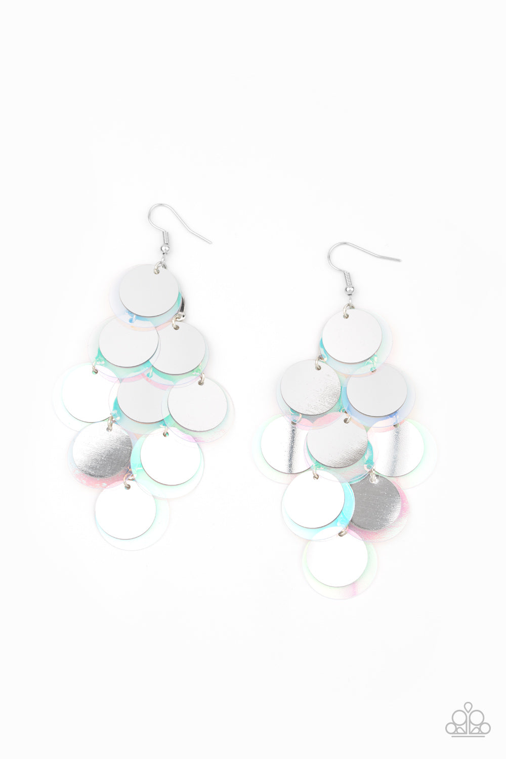 Paparazzi Earrings - Sequin Seeker - Silver