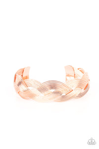 Paparazzi Bracelets - Woven Wonder - Copper
