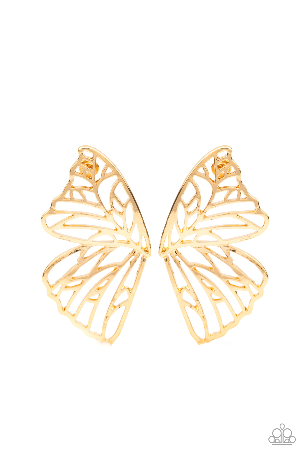 Paparazzi Earrings -  Butterfly Frills - Gold