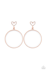 Paparazzi Earrings - Love Your Curves - Copper