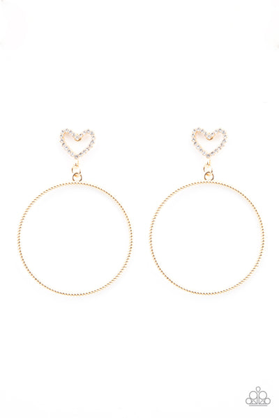 Paparazzi Earrings - Love Your Curves - Gold