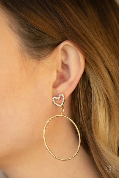 Paparazzi Earrings - Love Your Curves - Gold