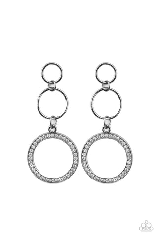 Paparazzi Earrings - Rule-Breaking Radiance - Black