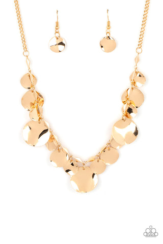 Paparazzi Necklaces - GLISTEN Closely - Gold