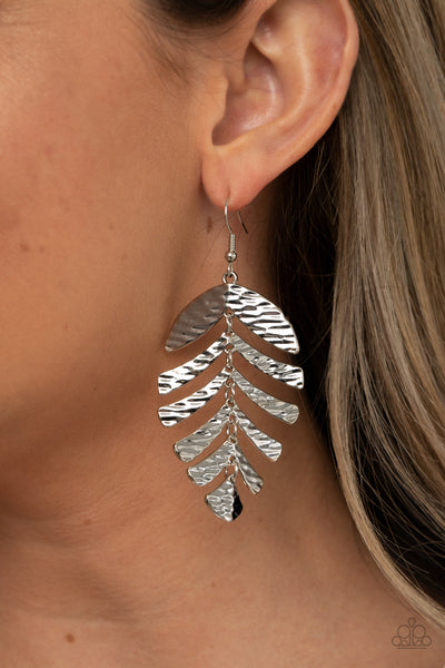 Paparazzi Earrings - Palm Lagoon - Silver