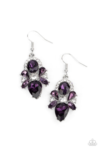 Paparazzi Earrings - Stunning Starlet - Purple