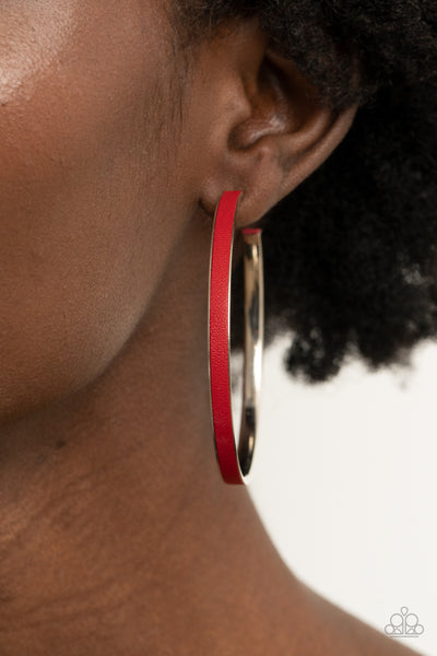 Paparazzi Earrings-  Fearless Flavor - Red