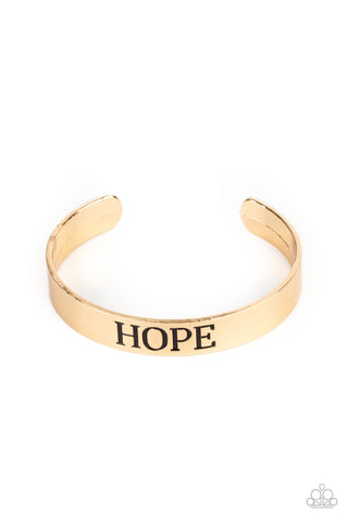 Paparazzi Bracelets - Hope Makes The World Go Round - Gold