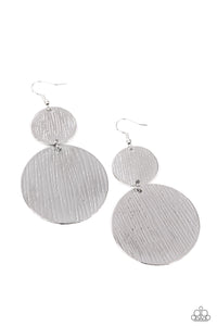 Paparazzi Earrings - Status CYMBAL - Silver