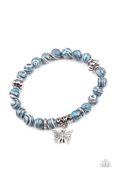 Paparazzi Bracelet - Butterfly Wishes - Blue