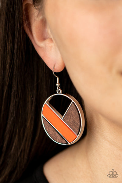 Paparazzi Earrings - Dont Be MODest - Orange