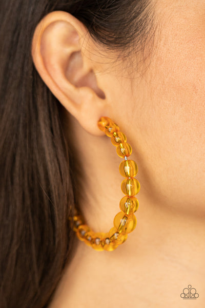 Paparazzi Earrings In The Clear - Orange