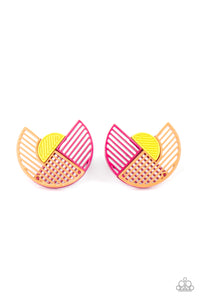 Paparazzi Earrings-  Its Just an Expression - Pink