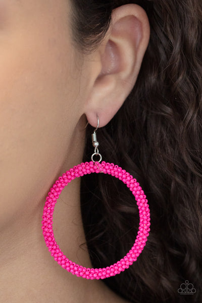 Paparazzi Earrings - Beauty and the BEACH - Pink