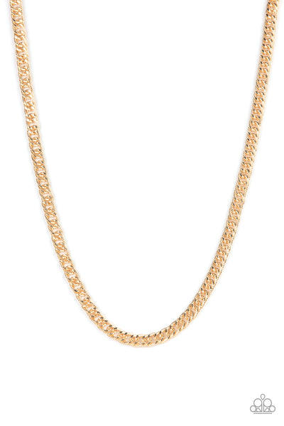 Paparazzi Necklaces -  Valiant Victor - Gold