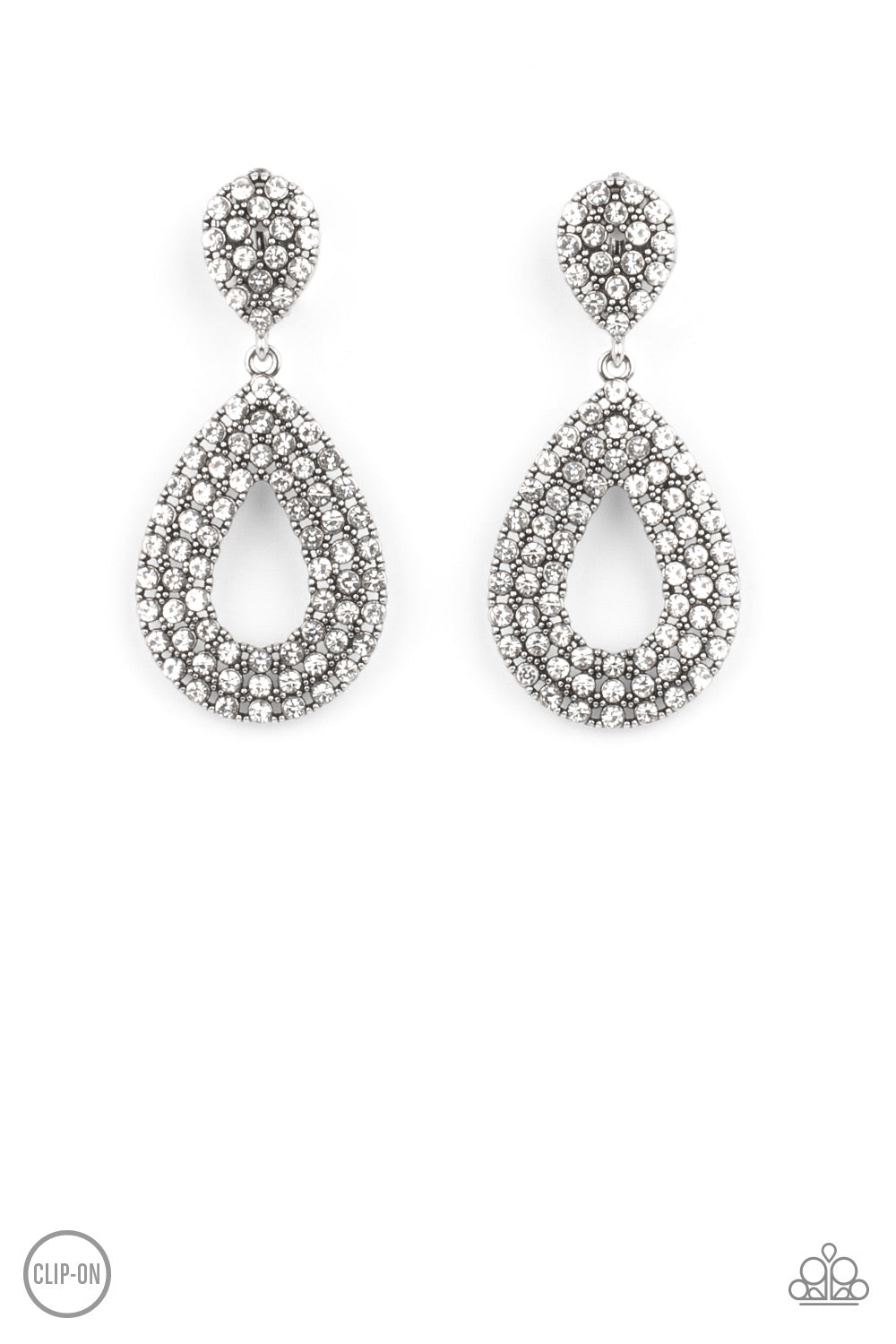 Paparazzi Earrings - Pack In The Pizzazz - White