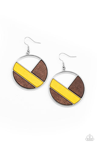 Paparazzi Earrings - Dont Be MODest - Yellow