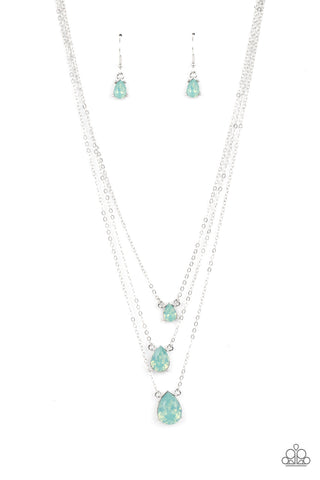 Paparazzi Necklace - Dewy Drizzle - Green
