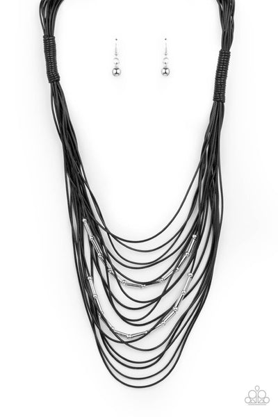 Paparazzi Necklaces- Nice CORD-ination - Black