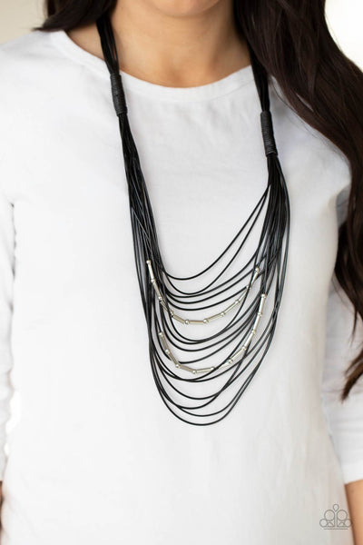 Paparazzi Necklaces- Nice CORD-ination - Black