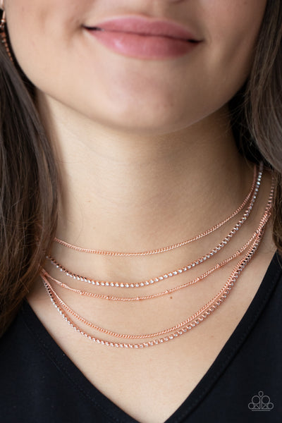 Paparazzi Necklaces - Dangerously Demure - Copper