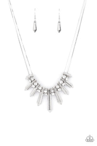 Paparazzi Necklaces - Dangerous Dazzle - White