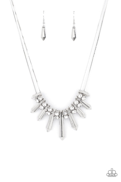 Paparazzi Necklaces - Dangerous Dazzle - White