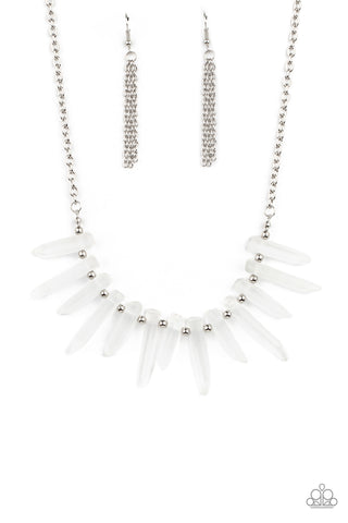 Paparazzi Necklace - Ice Age Intensity - White