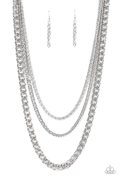 Paparazzi Necklaces - Chain of Champions - Silver