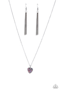 Paparazzi Necklaces -  Pitter-Patter, Goes My Heart - Purple