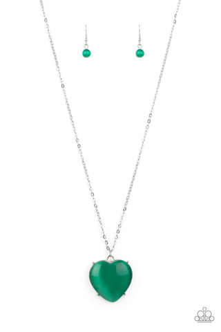 Paparazzi Necklaces- Warmhearted Glow - Green