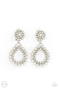 Paparazzi Earrings- Discerning Droplets - White