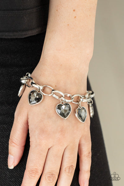 Paparazzi Bracelets -  Candy Heart Charmer - Silver