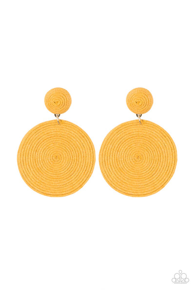 Paparazzi Earrings- Circulate The Room - Yellow