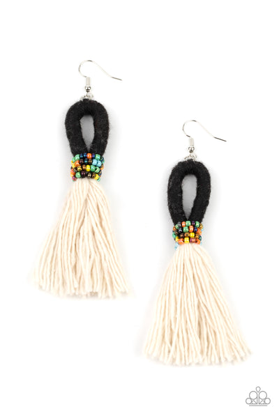 Paparazzi Earrings -  The Dustup - Black