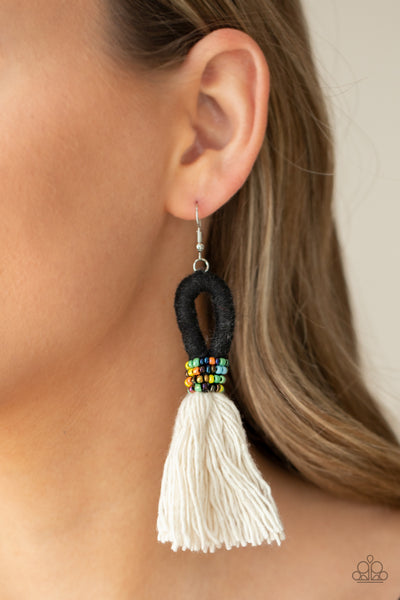 Paparazzi Earrings -  The Dustup - Black