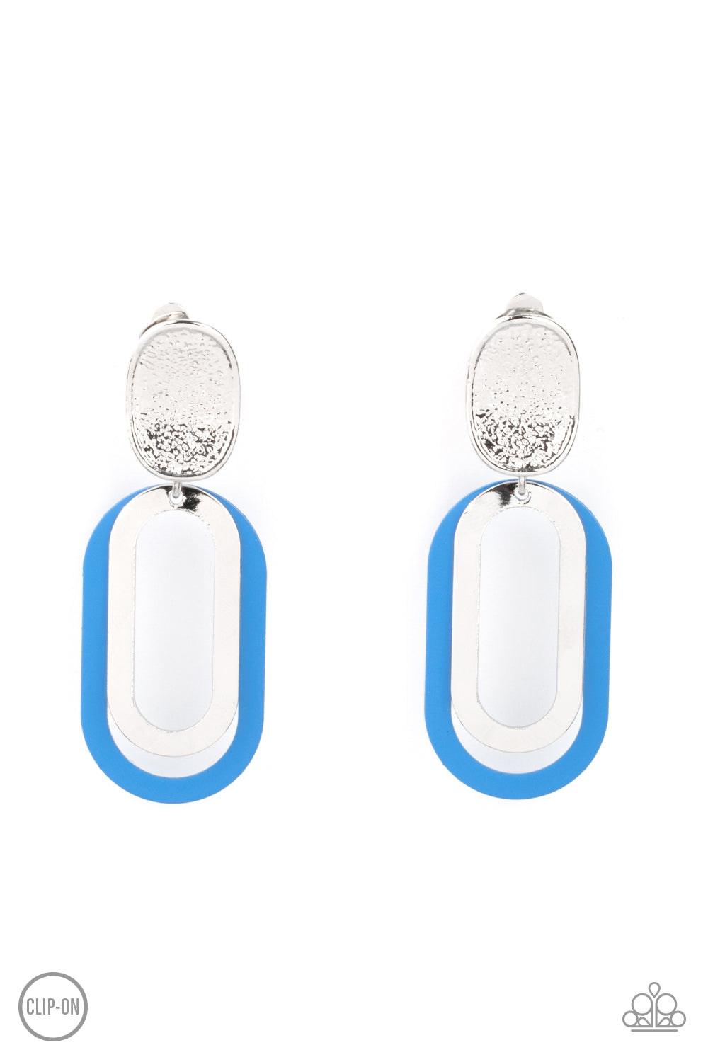 Paparazzi Earrings -  Melrose Mystery - Blue