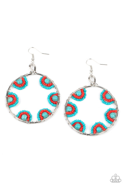 Paparazzi Earrings -  Off The Rim - Blue