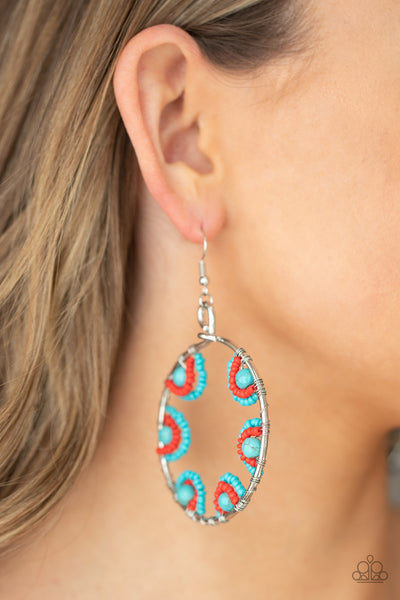 Paparazzi Earrings -  Off The Rim - Blue