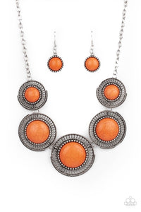 Paparazzi Necklaces- She Went West - Orange