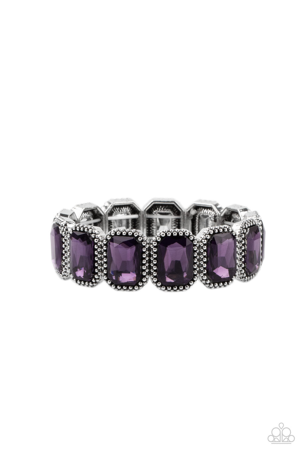 Paparazzi Bracelets - Studded Smolder - Purple