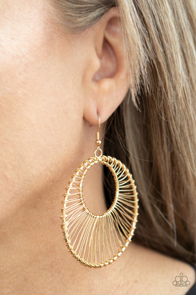 Paparazzi Earrings - Artisan Applique - Gold