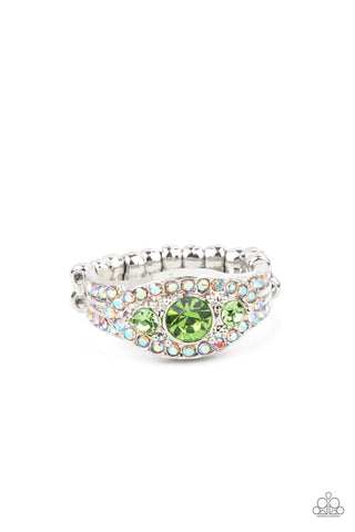 Paparazzi Rings - Celestial Crowns - Green