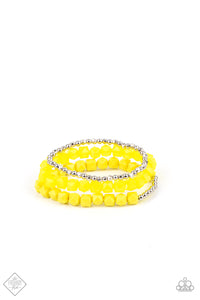 Paparazzi Bracelet - Vacay Vagabond - Yellow (July 2021 Fashion Fix)
