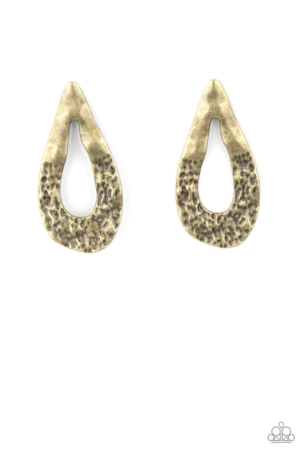 Paparazzi Earrings - Industrial Antiquity -Brass