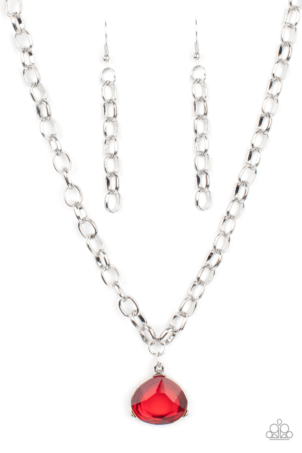 Paparazzi Necklaces- Gallery Gem - Red