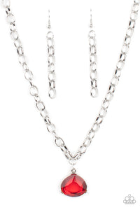 Paparazzi Necklaces- Gallery Gem - Red